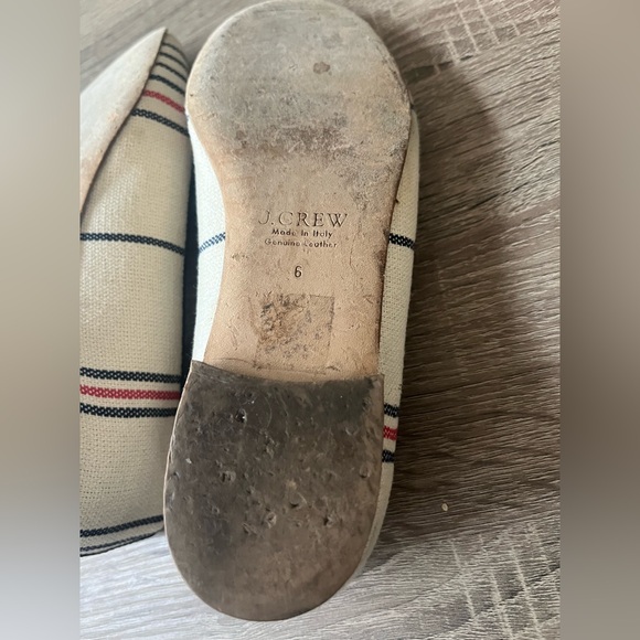 J. Crew Cream and Red Striped Flats - Picture 6 of 6